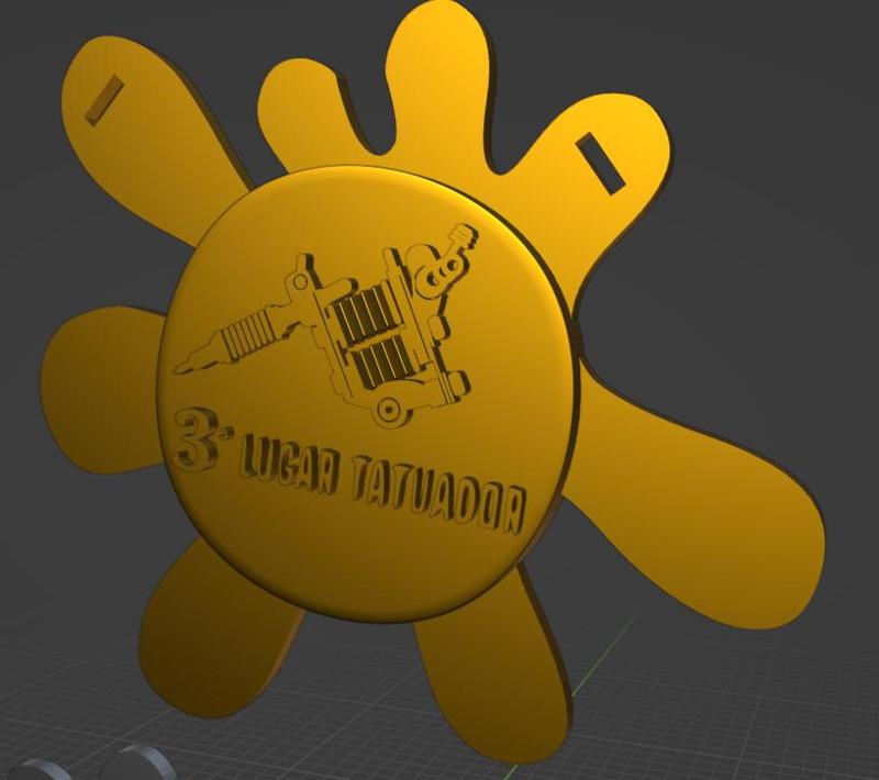 Tattoo tournament medal 3rd place