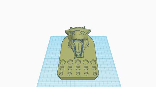 Cups and tattoo machine support dragon