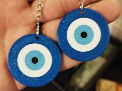 Stylized eye-shaped NAZAR amulet