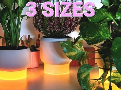 Self-watering Illuminated Planters - 3 Sizes