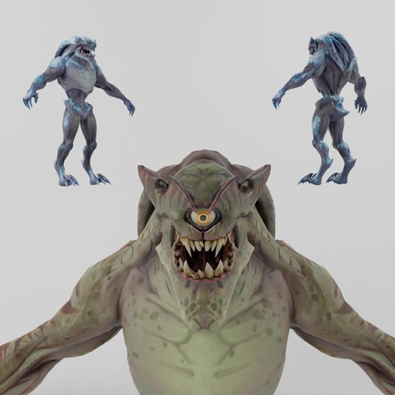 Alien Creature Lowpoly Rigged