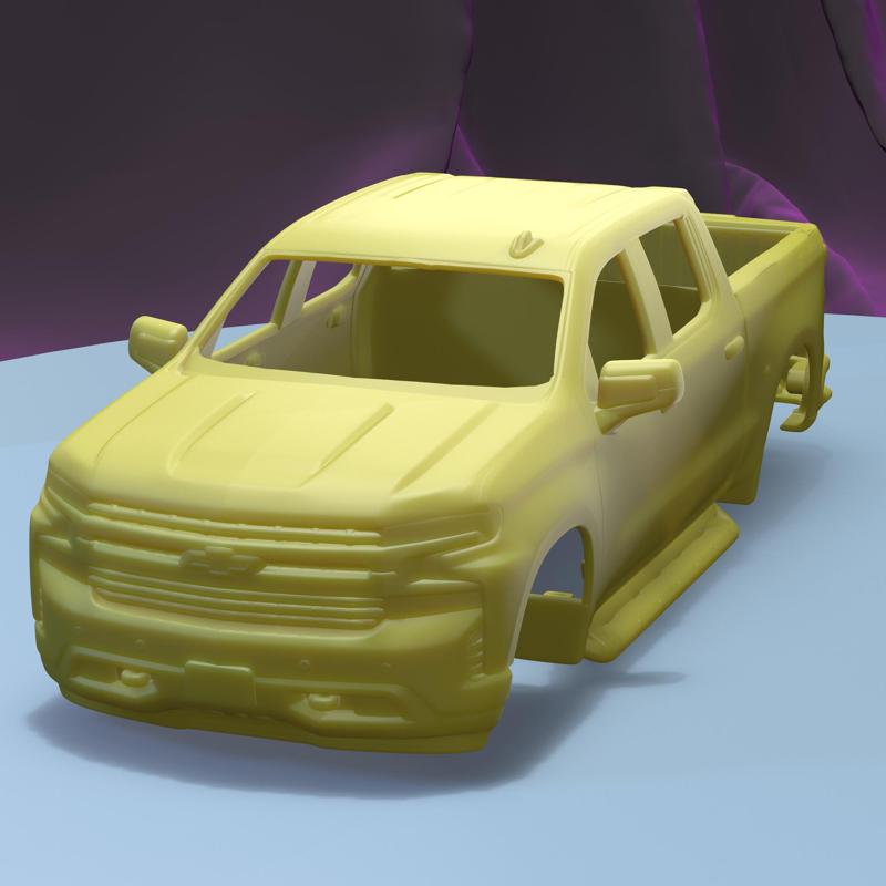 CHEVROLET SILVERADO CREW RST 2019 (1/24) printable car body