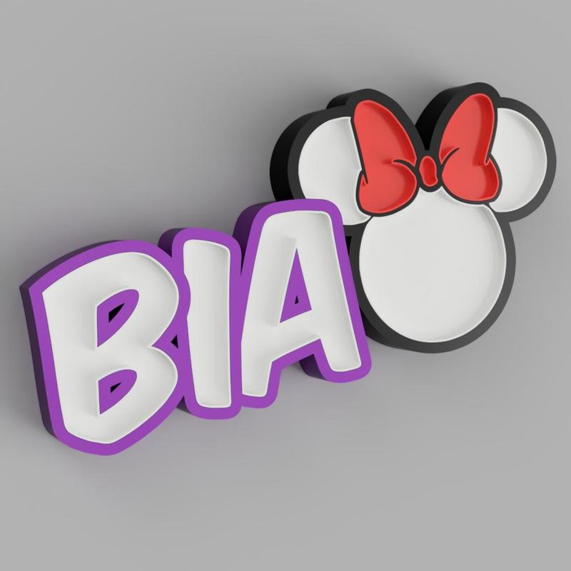 NAMELED BIA WITH MINNIE  - LED LAMP WITH NAME