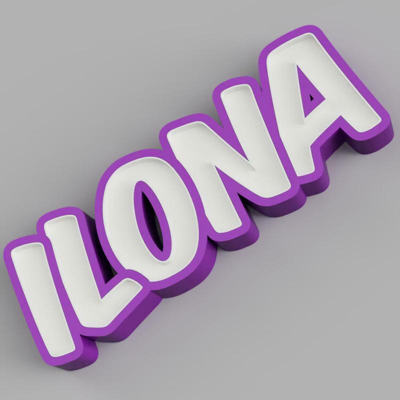 NAMELED ILONA - LED LAMP WITH NAME