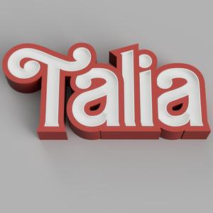 NAMELED TALIA (Font Barbie)  - LED LAMP WITH NAME