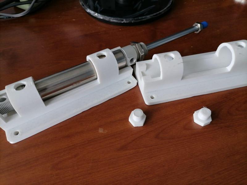 Base for Double Acting Pneumatic Cylinder Cybermatics