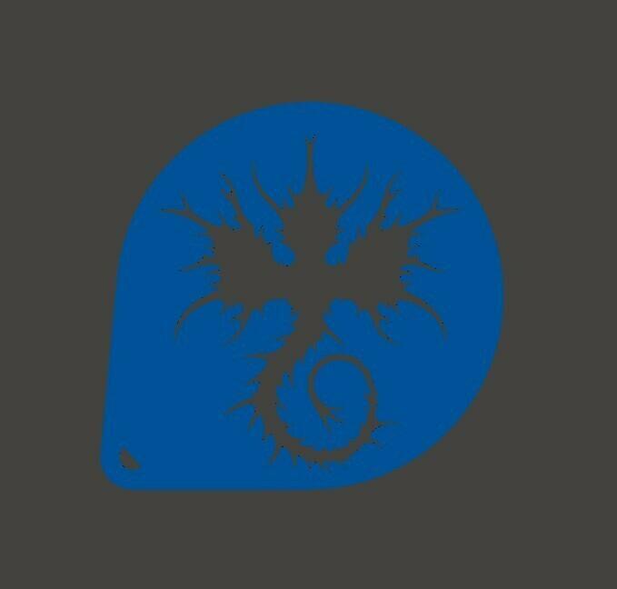 Glaucus Atlanticus or Blue Dragon Stencil