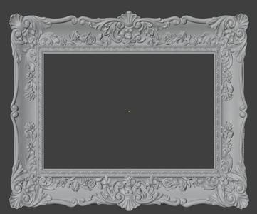 Ornate Relief Photo Frame STL – Baroque Floral Decorative 3D Printable Frame for Nature Photography