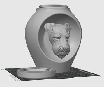 Dog urn - Schnautzer - with threaded closure