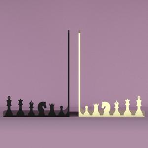 Chess Set Bookends