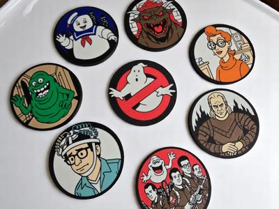Ghostbusters Coasters Retro Cartoon Inspired Set