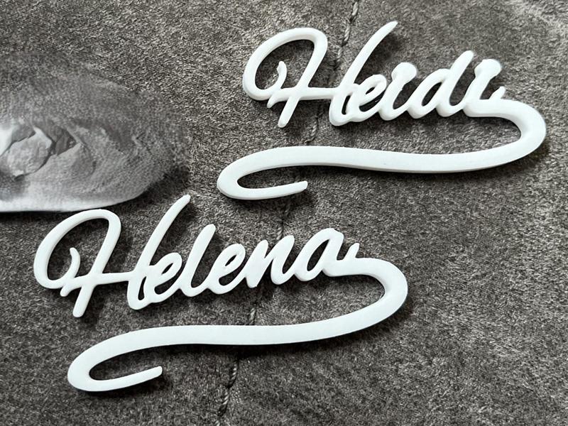 glass tags, Frank Frauke Geli Görkem Heidi Helena