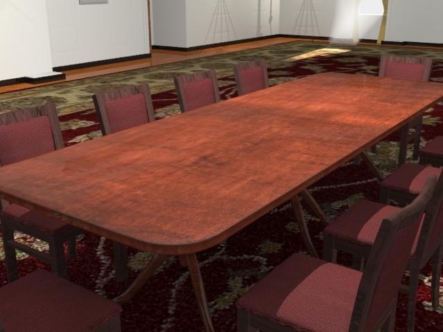 A long poshy/white house style table