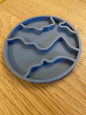 vulvorm wereld klein /tray world