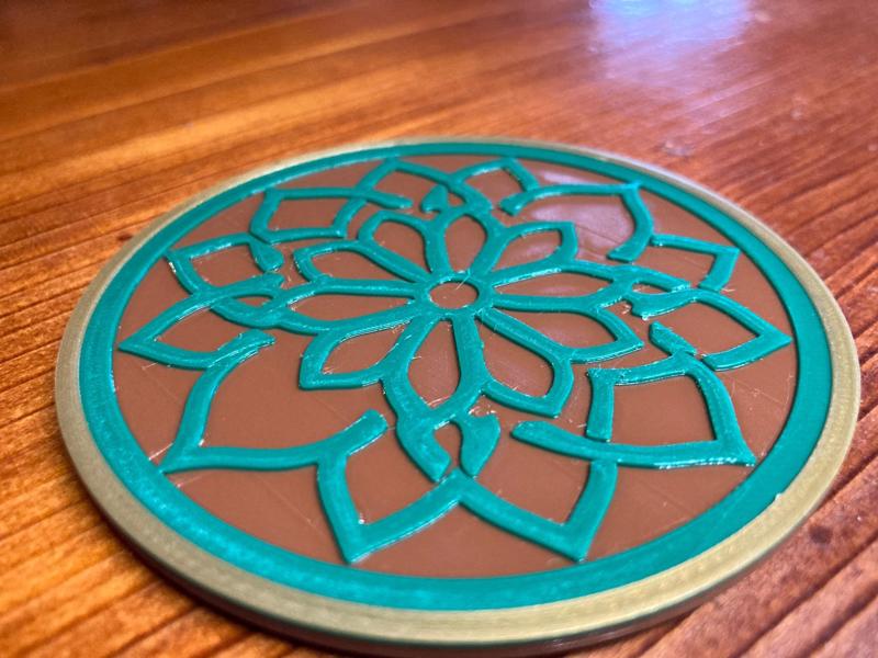 Flower cup ornament - coaster