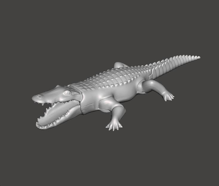 PLAYMO CROCODILE MOUTH OPEN 90s SAFARI PLASTIC FIGURE MODEL WILDLIFE HQ