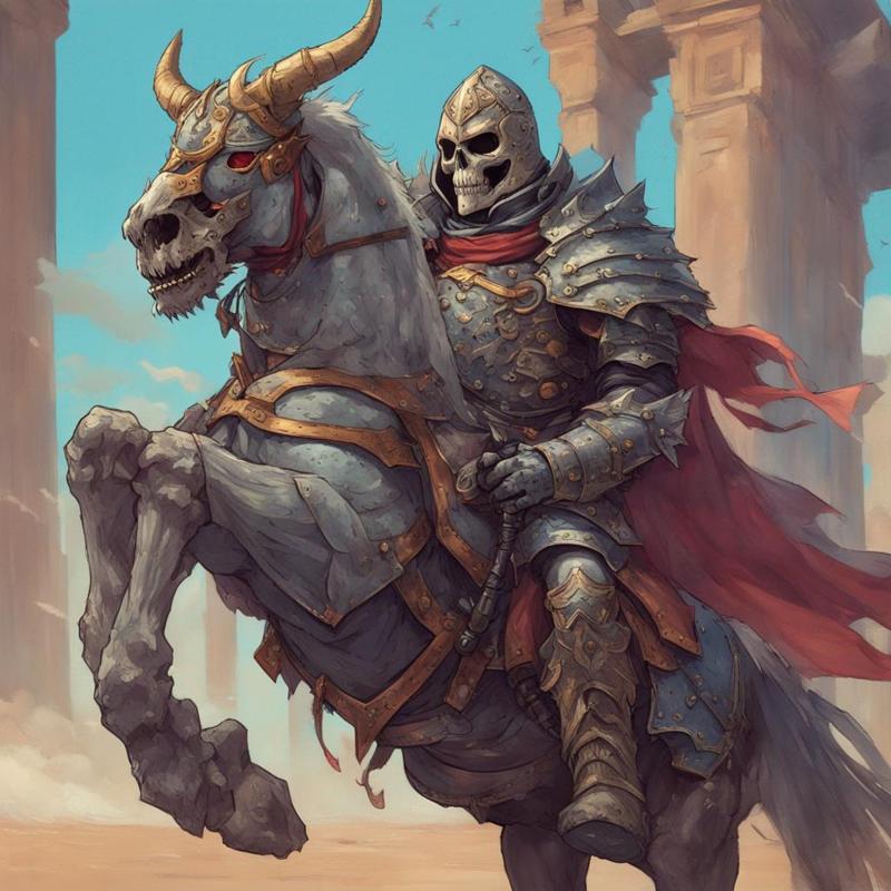 He Rides A Strange Horned Beast