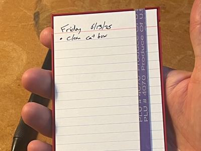 Minimalist 3x5 notecard pad