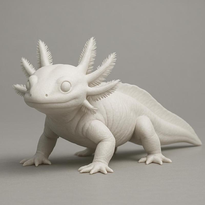 3D Printable Axolotl Sculpture