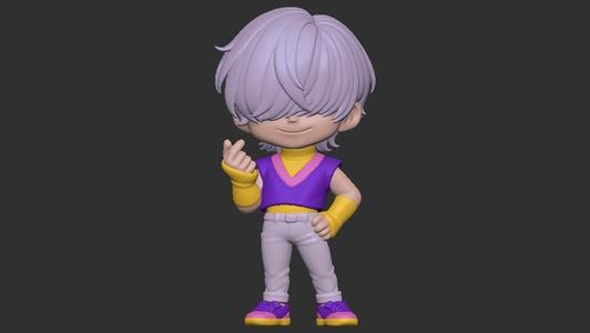 Saja Boys - Chibi Korean heart - mistery - kpop demon hunter