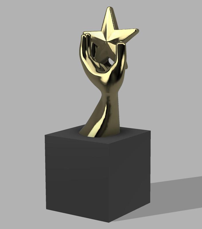 Estella Trophy and hand