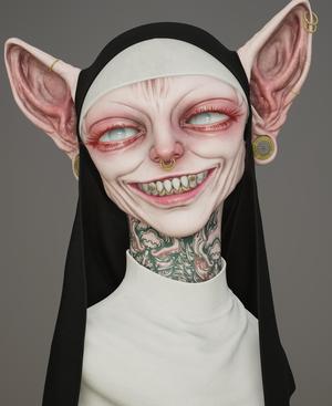 Saint Sphynx – Dark Fantasy Bust