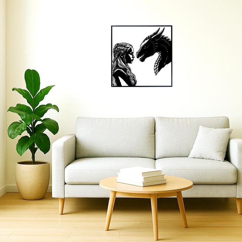 mural of daenerys and her dragon