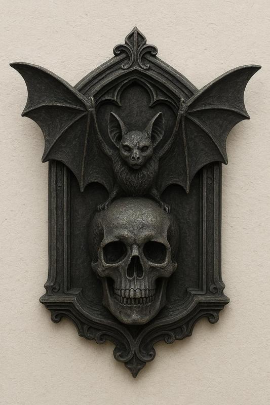 Skull Bat Wall Appliance