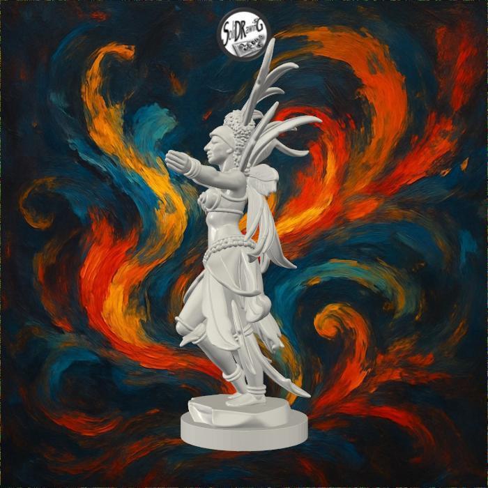 Tribal Goddess with Feathered Headdress – SoliDRawinGs SG694