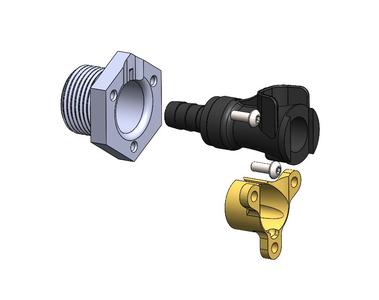Fluid Quick Coupler Panel Mount 8mm