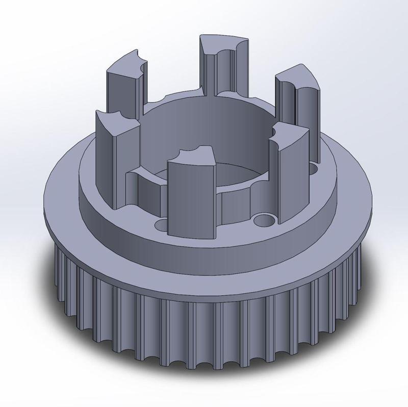 Longboard ABEC 11 Flywheels - Flywheel Clones - MBS All Terrain Wheels - CNC 35T Single Piece Pulley for 9mm, 12mm, 15mm Belts