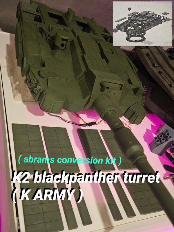 Henglong 1/16 compatible K2 Blackpanther turret