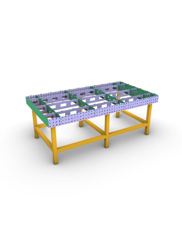 LOW COST - LIGHT - WELDING TABLE 2200X1200X150X10X6mm - DXF FILES