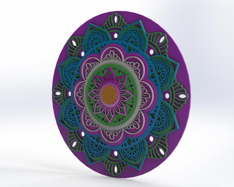 8 layer Mandala decoration - CNC & LASER CUT