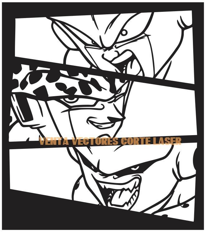 DRAGON BALL - FREEZER CELL BU DECORATION WALL ART - ANIME 3D PRINTING AND LASER CUTTING