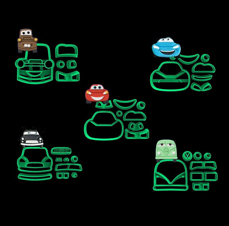 CARS CHARACTERS CUTTERS - 5.5cm