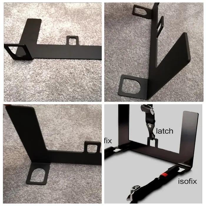 Premium 3D Model and DXF/STL Drawing for Isofix Child Car Seat Bracket - Universal Fit for Classic OLD Vehicles
