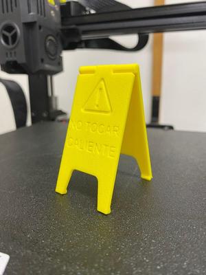 Yellow Warning Sign for 3D Farms