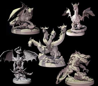 Hidra demon dragon cursed dragon manticore and lizard