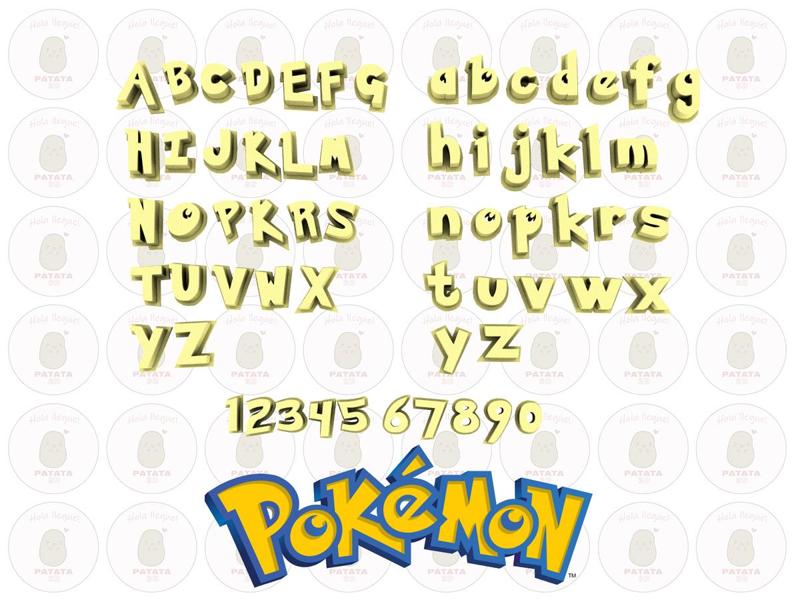 ALPHABET LETTER STAMP - POKEMON - COOKIE CUTTER