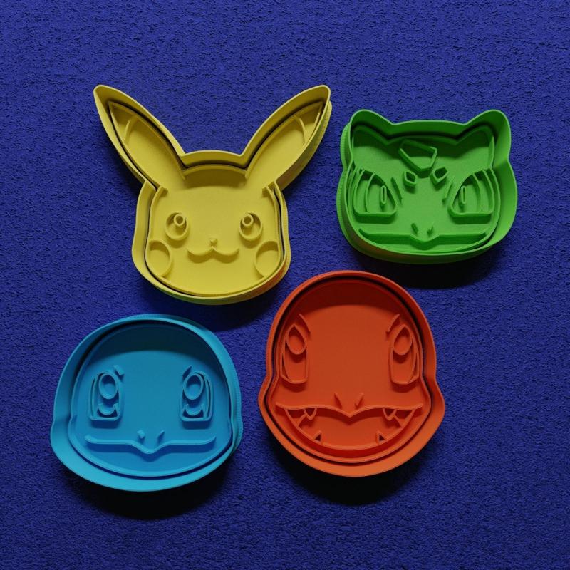 COOKIE CUTTER PIKACHU SQUIRTLE CHARMANDER BULBASAUR