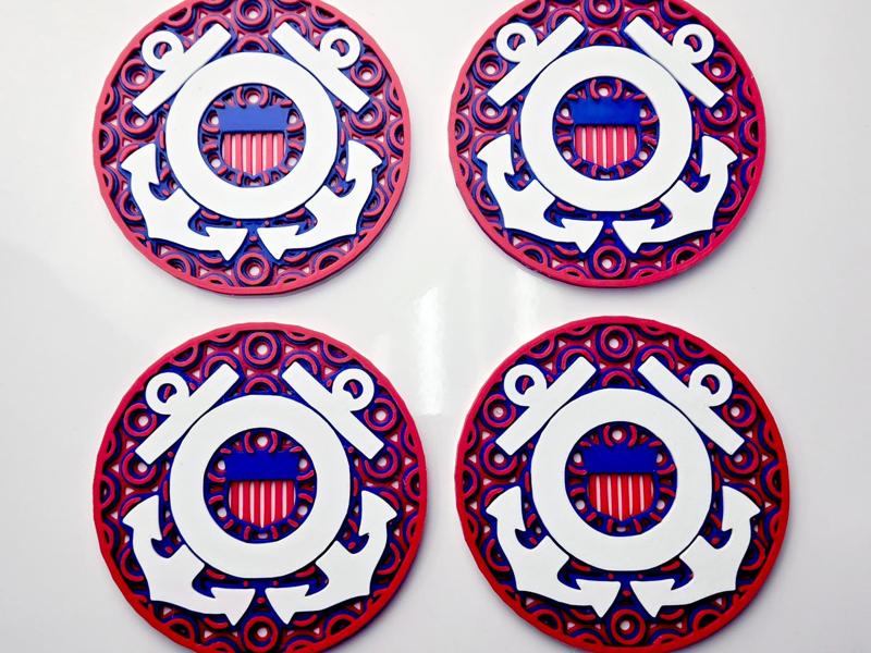 US Coast Guard Mosaic Coaster