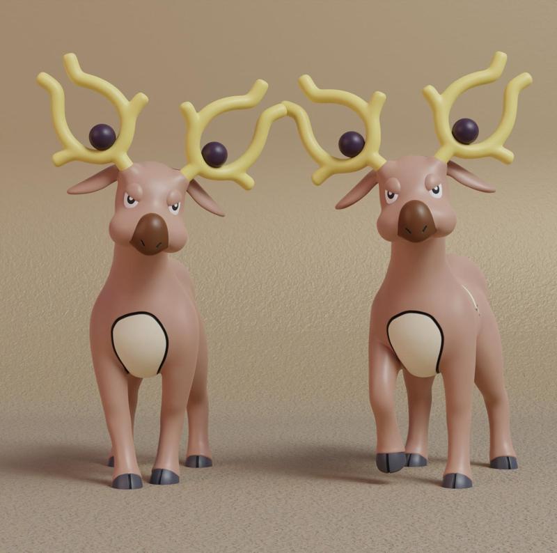 Pokemon - Stantler with 2 poses
