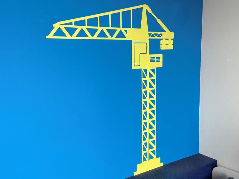 Construction Crane wall art