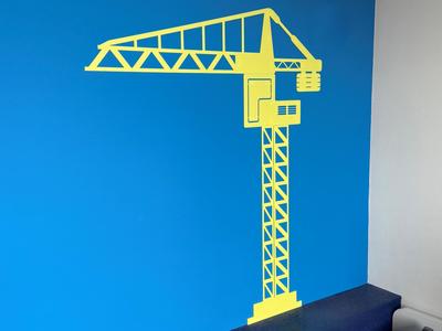 Construction Crane wall art