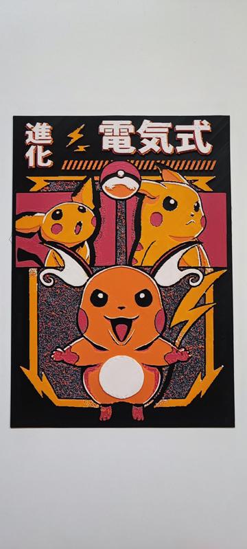 Pikachu Electric Evolution in 3D - Pokémon Decoration