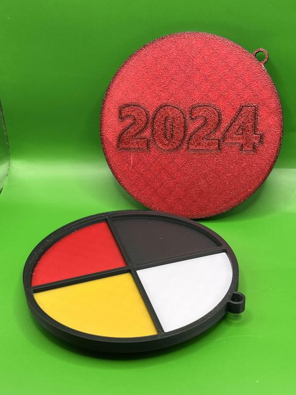 Holiday Tree Ornament Native Medicine Wheel - 2024