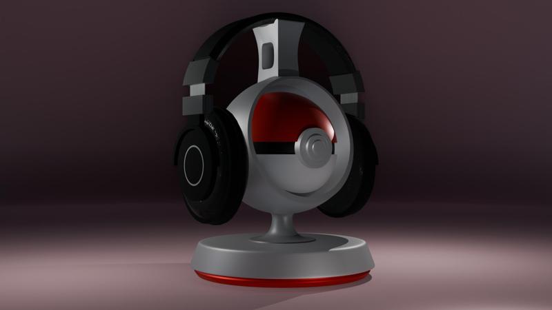 Headphone Stand - Pokeball