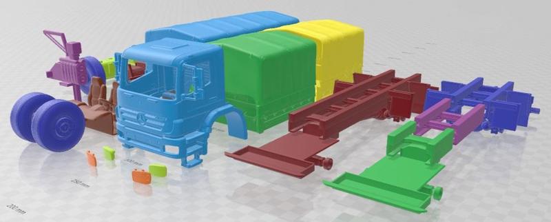 Mercedes Benz Axor Military Truck 2005 Printable