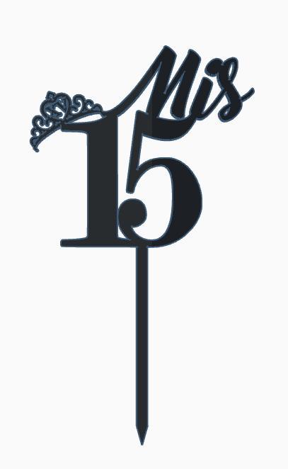 Cake topper cake my 15 tiara